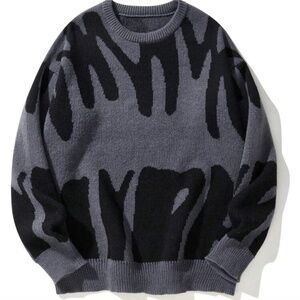 Oversized Abstract Knit Sweater